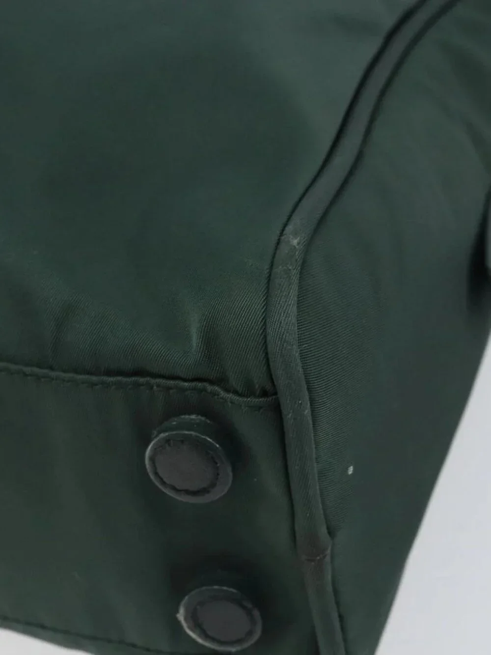 PRADA Tote Bag Nylon Green Silver Auth - Picture 12 of 16